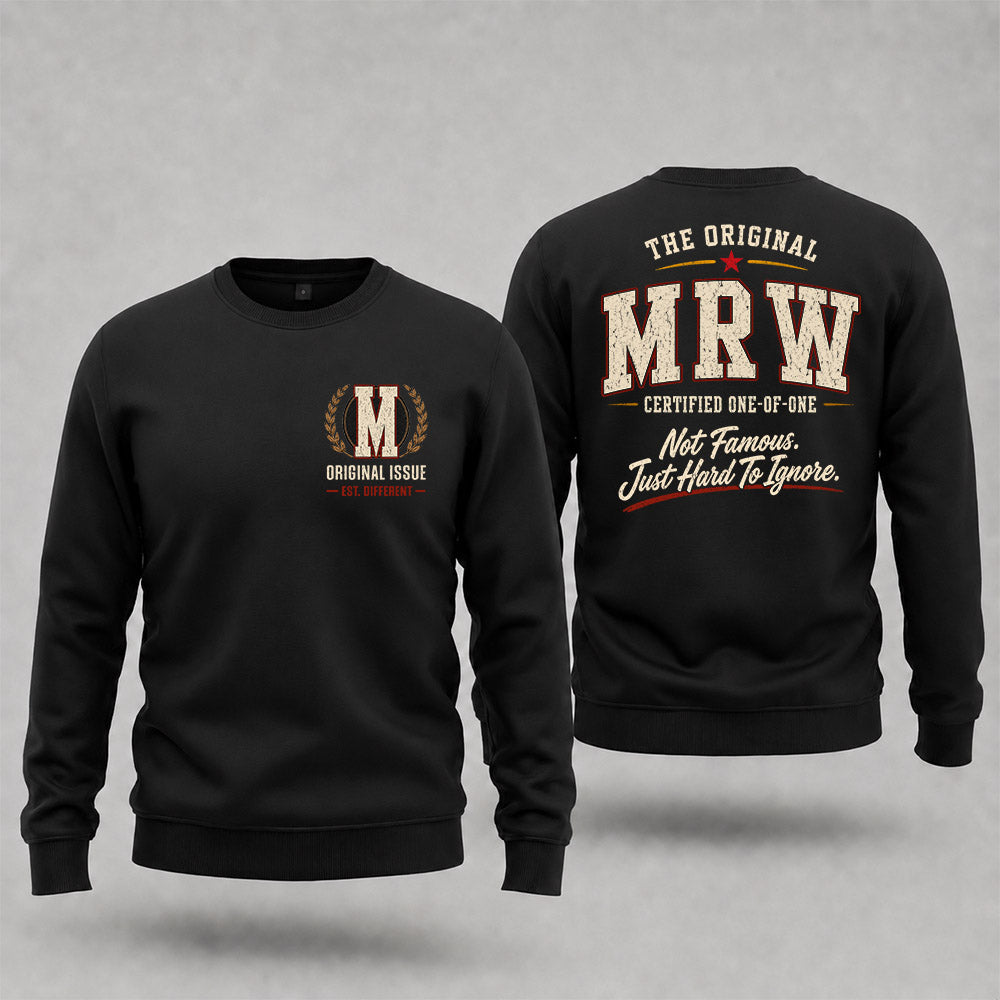 MRW W65-F6-168 – Personalized Original Issue Apparel “The Original NAME Certified One-of-One"