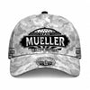 MUELLER TC01 HH79 Team Your Name Hat, Personalized Camo Baseball Cap, Custom Family Gift, Gift for Him Her