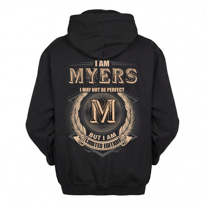 MYERS 2K-101–Personalized Name Quote Apparel “I Am NAME May Not Be Perfect But I Am Limited Edition”