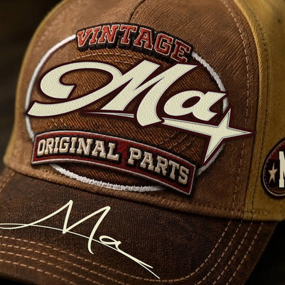 MA TC02 HH79  Personalized Name Baseball Cap, Vintage Retro Hat, Custom Gift for Him & Her