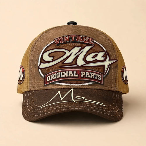 MA TC02 HH79  Personalized Name Baseball Cap, Vintage Retro Hat, Custom Gift for Him & Her