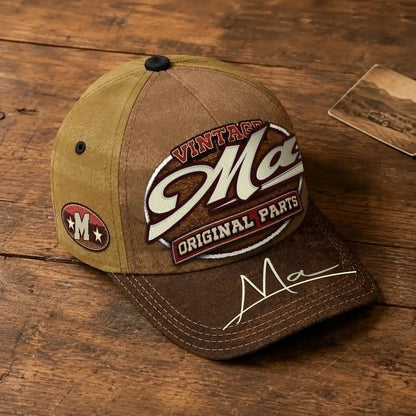 MA TC02 HH79  Personalized Name Baseball Cap, Vintage Retro Hat, Custom Gift for Him & Her