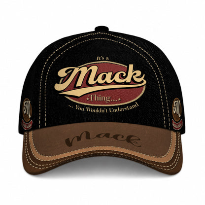 MACK  TC06 HH79 Personalized Distressed Baseball Cap, Custom Retro Trucker Hat, Statement Dad Cap