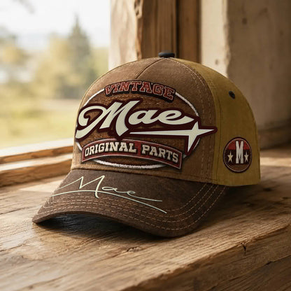 MAE TC02 HH79  Personalized Name Baseball Cap, Vintage Retro Hat, Custom Gift for Him & Her