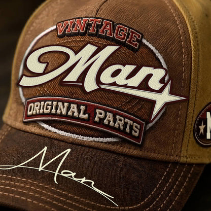 MAN TC02 HH79  Personalized Name Baseball Cap, Vintage Retro Hat, Custom Gift for Him & Her
