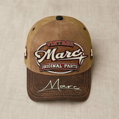MARC TC02 HH79  Personalized Name Baseball Cap, Vintage Retro Hat, Custom Gift for Him & Her