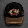 MARSHALL  TC06 HH79 Personalized Distressed Baseball Cap, Custom Retro Trucker Hat, Statement Dad Cap