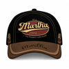 MARTHA  TC06 HH79 Personalized Distressed Baseball Cap, Custom Retro Trucker Hat, Statement Dad Cap