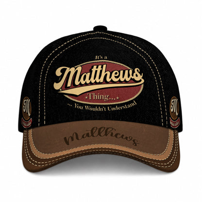 MATTHEWS  TC06 HH79 Personalized Distressed Baseball Cap, Custom Retro Trucker Hat, Statement Dad Cap