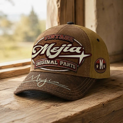 MEJIA TC02 HH79  Personalized Name Baseball Cap, Vintage Retro Hat, Custom Gift for Him & Her