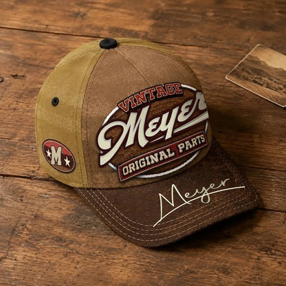 MEYER TC02 HH79  Personalized Name Baseball Cap, Vintage Retro Hat, Custom Gift for Him & Her
