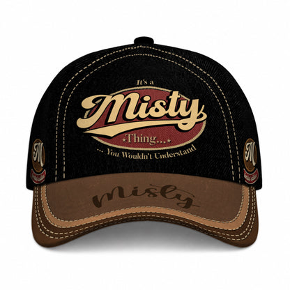 MISTY  TC06 HH79 Personalized Distressed Baseball Cap, Custom Retro Trucker Hat, Statement Dad Cap