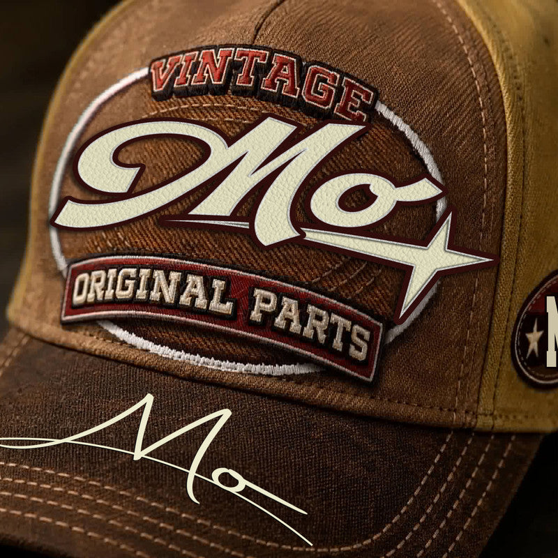 MO TC02 HH79  Personalized Name Baseball Cap, Vintage Retro Hat, Custom Gift for Him & Her