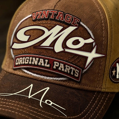 MO TC02 HH79  Personalized Name Baseball Cap, Vintage Retro Hat, Custom Gift for Him & Her