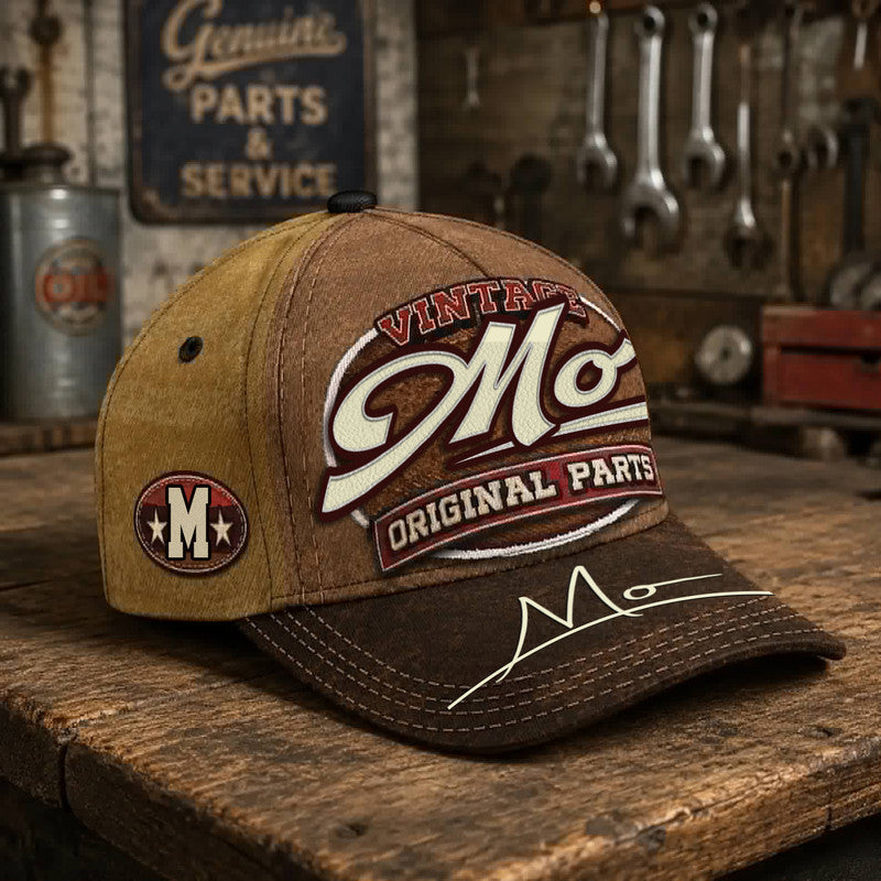 MO TC02 HH79  Personalized Name Baseball Cap, Vintage Retro Hat, Custom Gift for Him & Her