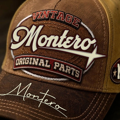 MONTERO TC02 HH79  Personalized Name Baseball Cap, Vintage Retro Hat, Custom Gift for Him & Her