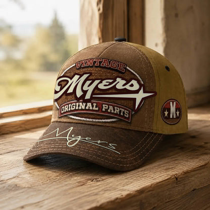 MYERS TC02 HH79  Personalized Name Baseball Cap, Vintage Retro Hat, Custom Gift for Him & Her