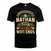NATHAN TT898-K6-229 – Personalized Funny Camping Quote Apparel “The Adventure Begins When The WiFi Ends”