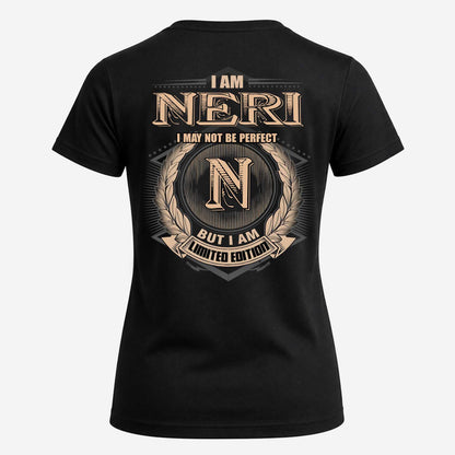 NERI 2K-101–Personalized Name Quote Apparel “I Am NAME May Not Be Perfect But I Am Limited Edition”