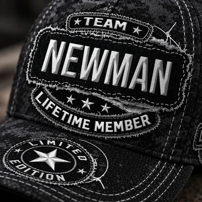 NEWMAN TC03 HH79  Personalized Black Camo Baseball Cap, Custom Name Family Hat