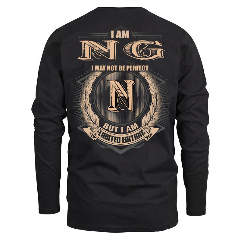 NG 2K-101–Personalized Name Quote Apparel “I Am NAME May Not Be Perfect But I Am Limited Edition”