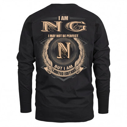 NG 2K-101–Personalized Name Quote Apparel “I Am NAME May Not Be Perfect But I Am Limited Edition”