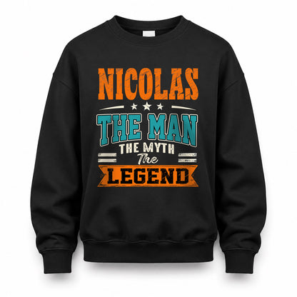 NICOLAS HH F007 The Man The Myth The Legend Personalized Shirt – Gift for Men