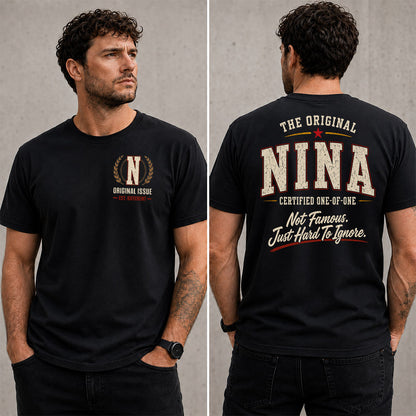 NINA W65-F6-168 – Personalized Original Issue Apparel “The Original NAME Certified One-of-One"