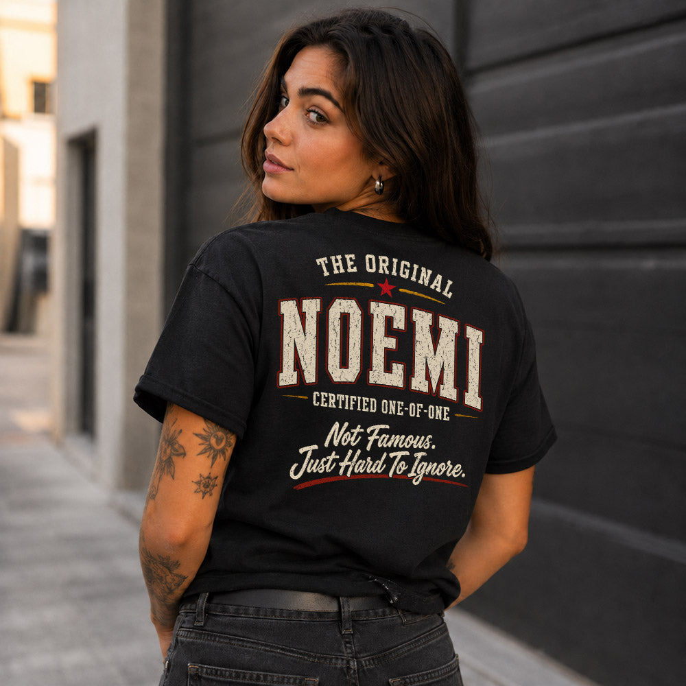 NOEMI W65-F6-168 – Personalized Original Issue Apparel “The Original NAME Certified One-of-One"