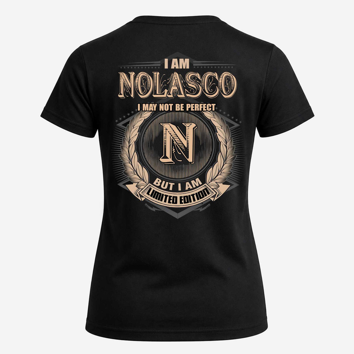 NOLASCO 2K-101–Personalized Name Quote Apparel “I Am NAME May Not Be Perfect But I Am Limited Edition”