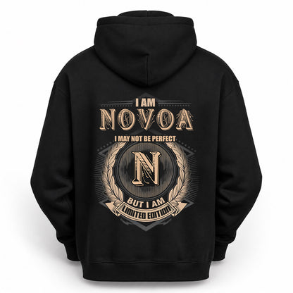 NOVOA 2K-101–Personalized Name Quote Apparel “I Am NAME May Not Be Perfect But I Am Limited Edition”