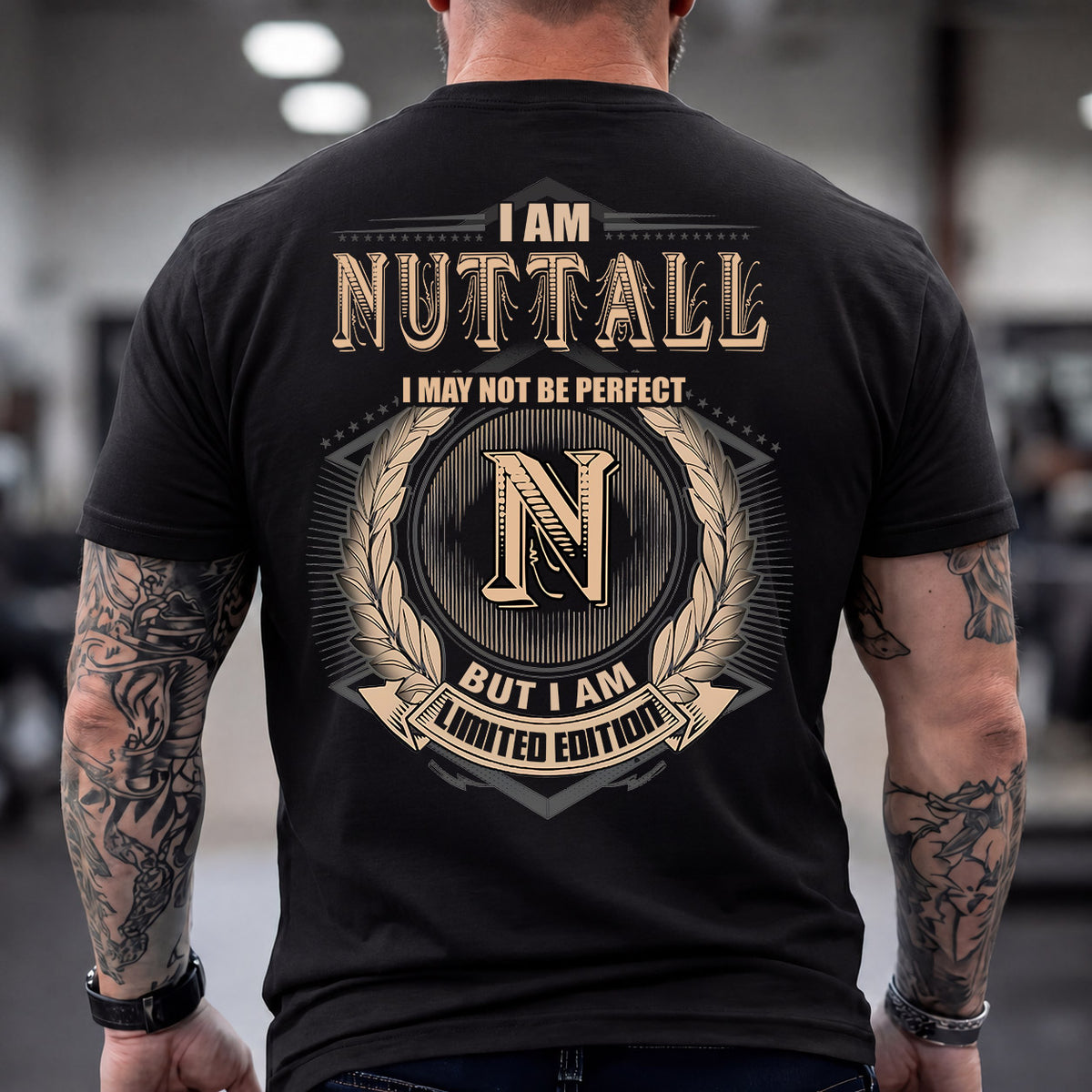 NUTTALL 2K-101–Personalized Name Quote Apparel “I Am NAME May Not Be Perfect But I Am Limited Edition”