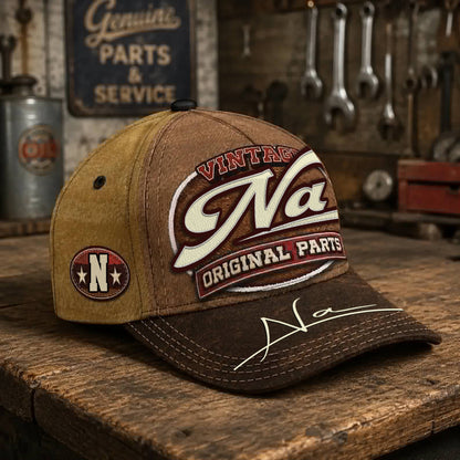 NA TC02 HH79  Personalized Name Baseball Cap, Vintage Retro Hat, Custom Gift for Him & Her