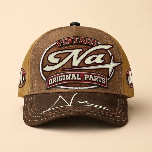 NA TC02 HH79  Personalized Name Baseball Cap, Vintage Retro Hat, Custom Gift for Him & Her