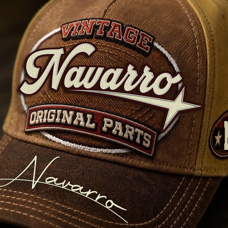 NAVARRO TC02 HH79  Personalized Name Baseball Cap, Vintage Retro Hat, Custom Gift for Him & Her