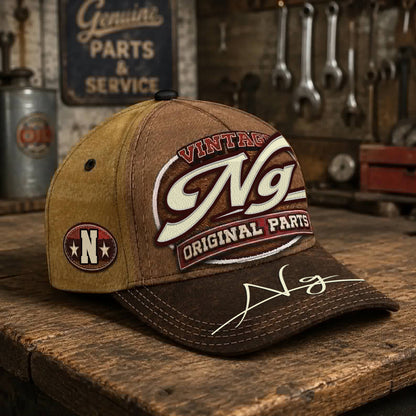 NG TC02 HH79  Personalized Name Baseball Cap, Vintage Retro Hat, Custom Gift for Him & Her