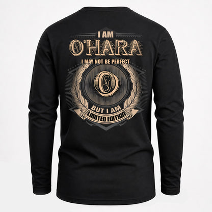 O-HARA 2K-101–Personalized Name Quote Apparel “I Am NAME May Not Be Perfect But I Am Limited Edition”