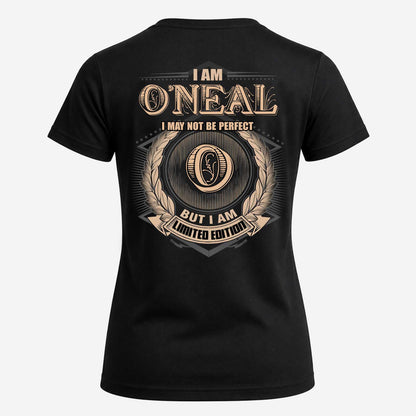 O-NEAL 2K-101–Personalized Name Quote Apparel “I Am NAME May Not Be Perfect But I Am Limited Edition”