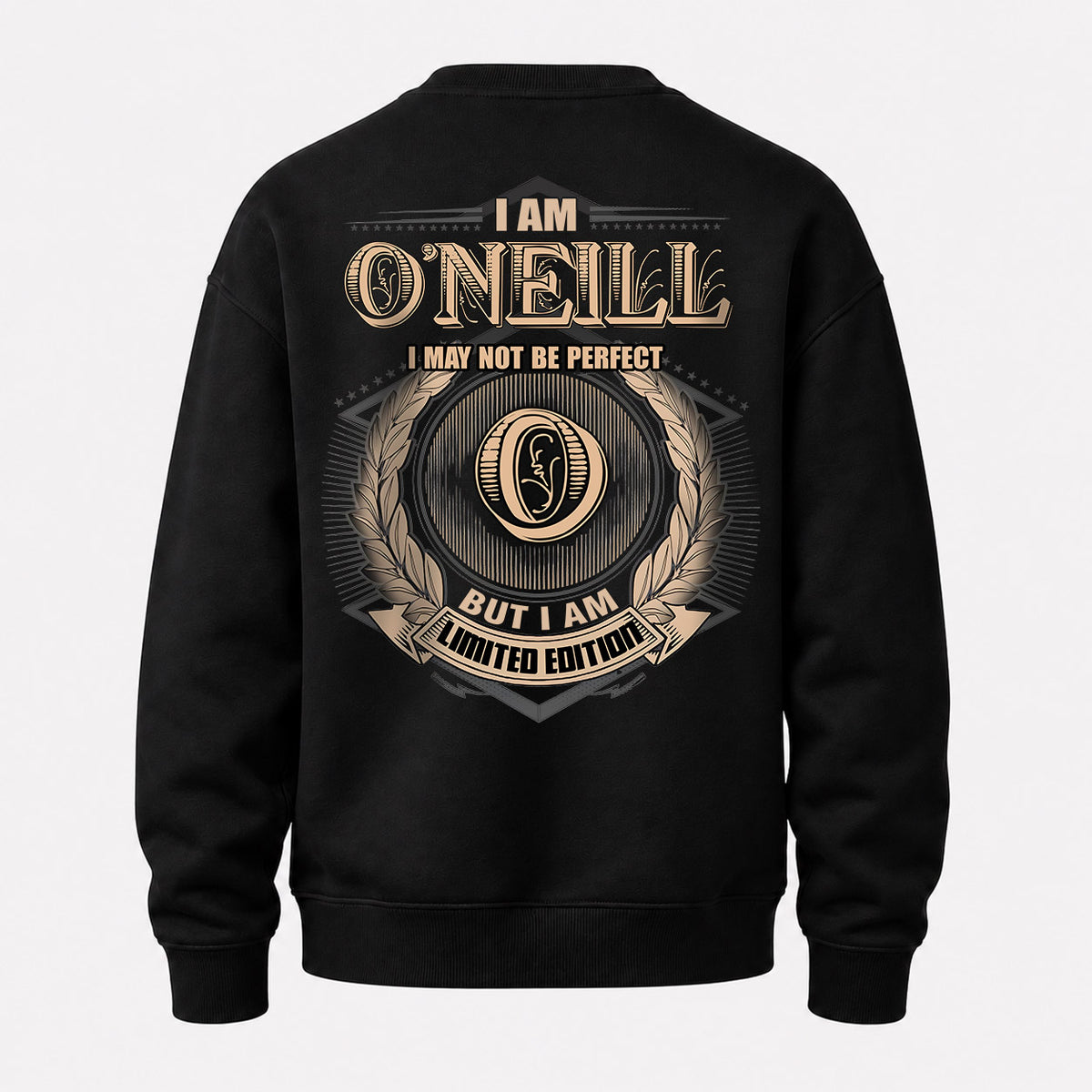 O-NEILL 2K-101–Personalized Name Quote Apparel “I Am NAME May Not Be Perfect But I Am Limited Edition”