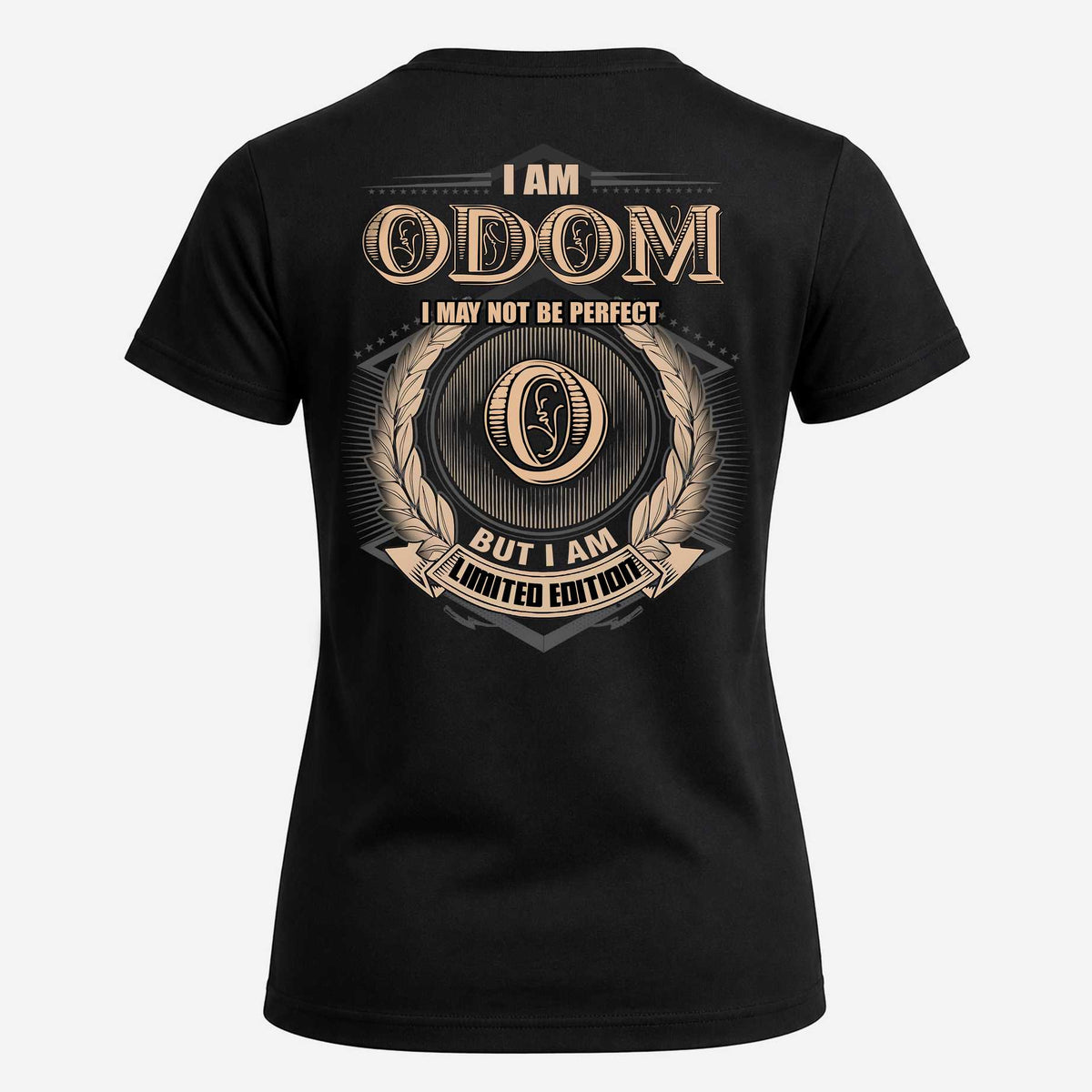ODOM 2K-101–Personalized Name Quote Apparel “I Am NAME May Not Be Perfect But I Am Limited Edition”