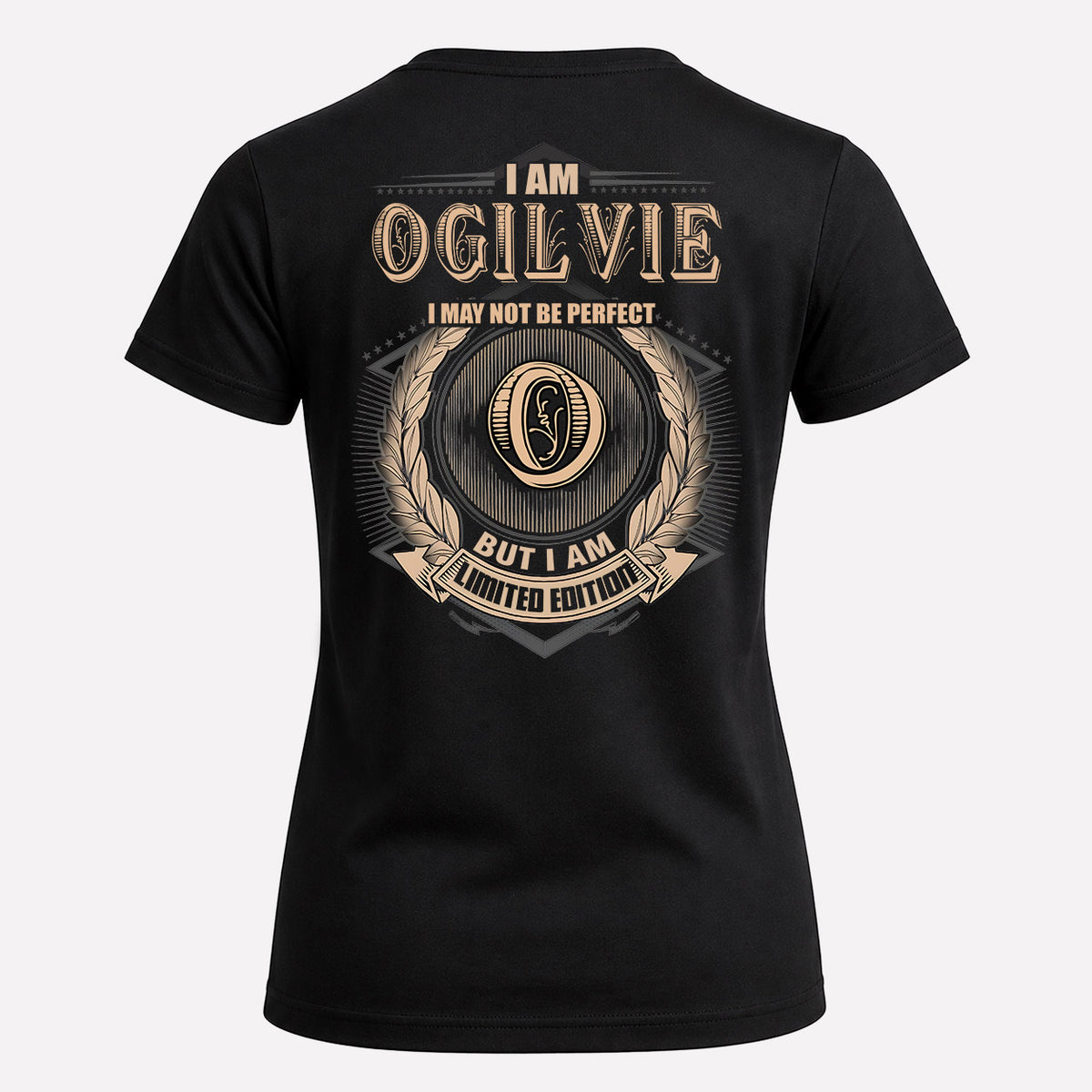 OGILVIE 2K-101–Personalized Name Quote Apparel “I Am NAME May Not Be Perfect But I Am Limited Edition”