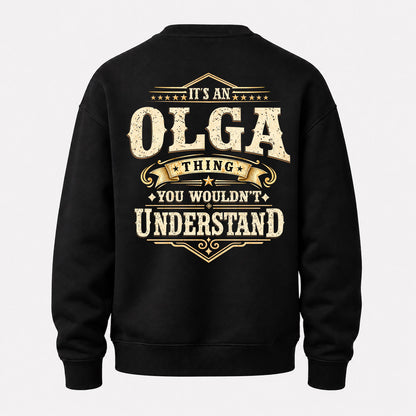 OLGA HH-F003–Personalized Name Quote Apparel “It’s an NAME Thing You Wouldn’t Understand”