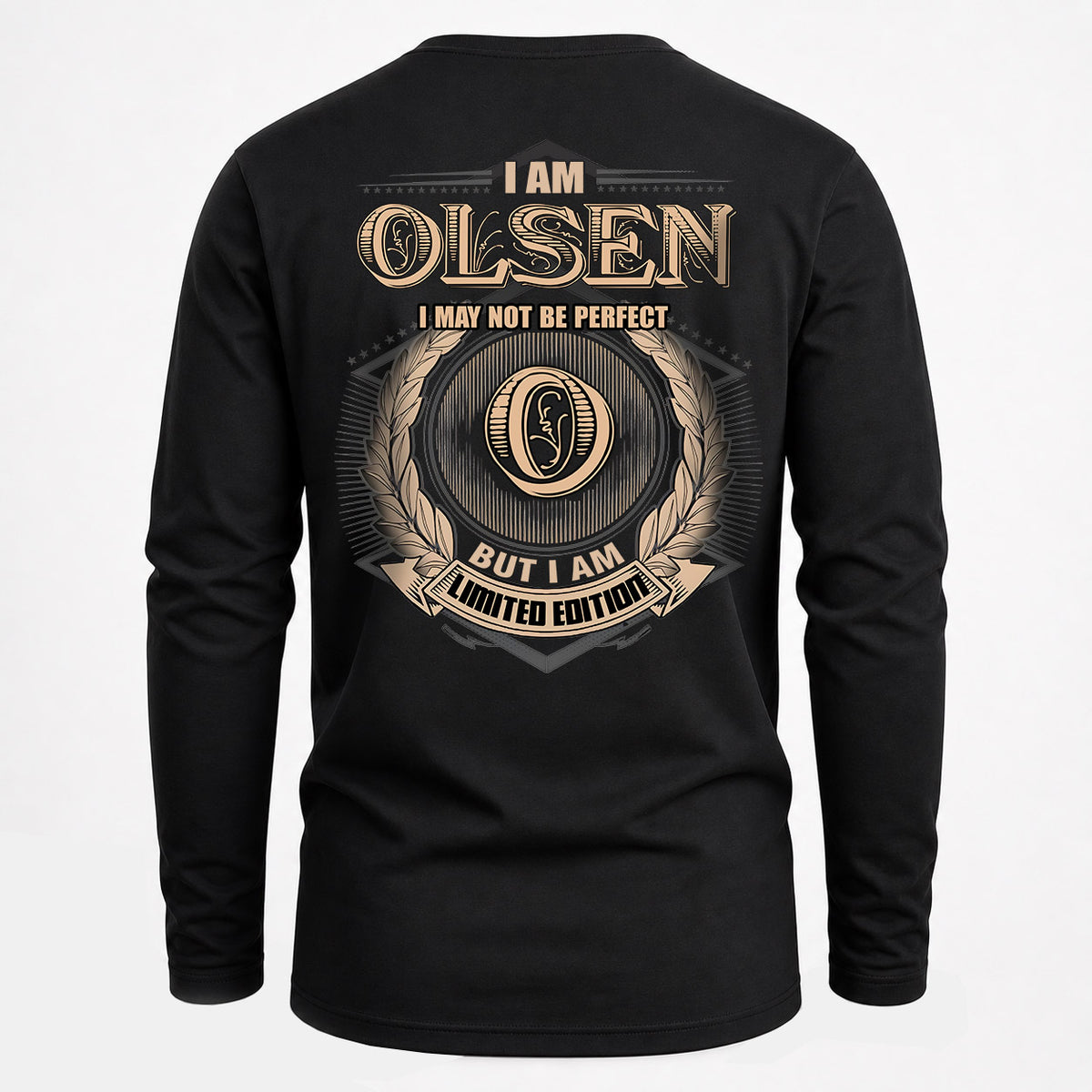 OLSEN 2K-101–Personalized Name Quote Apparel “I Am NAME May Not Be Perfect But I Am Limited Edition”