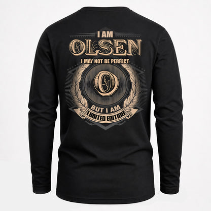 OLSEN 2K-101–Personalized Name Quote Apparel “I Am NAME May Not Be Perfect But I Am Limited Edition”