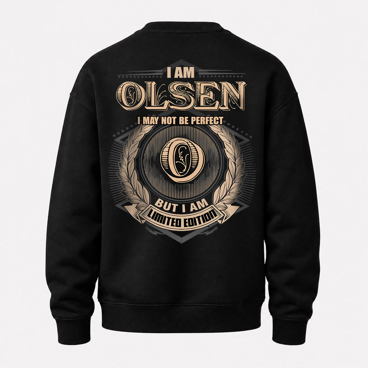 OLSEN 2K-101–Personalized Name Quote Apparel “I Am NAME May Not Be Perfect But I Am Limited Edition”