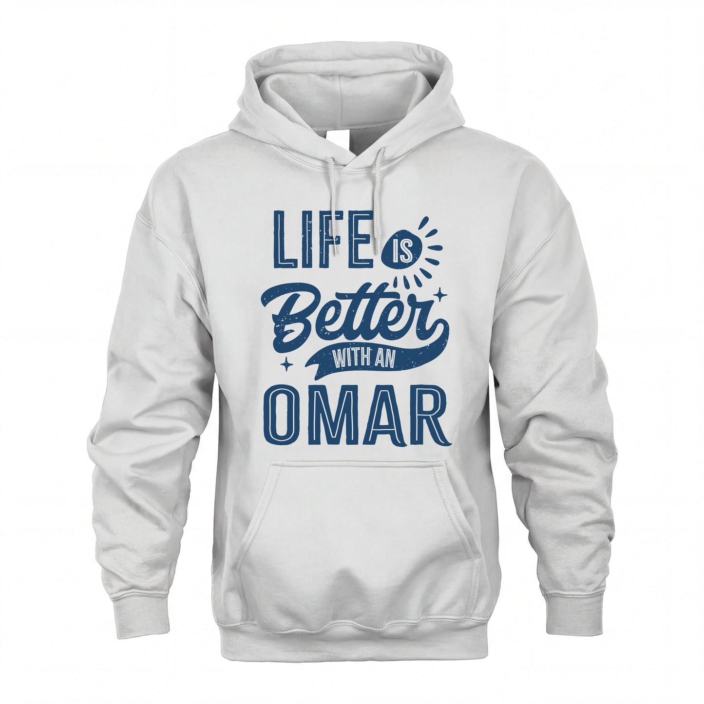 OMAR HH88-K2–Personalized Name Quote T-Shirt Life Is Better With Unisex Gift