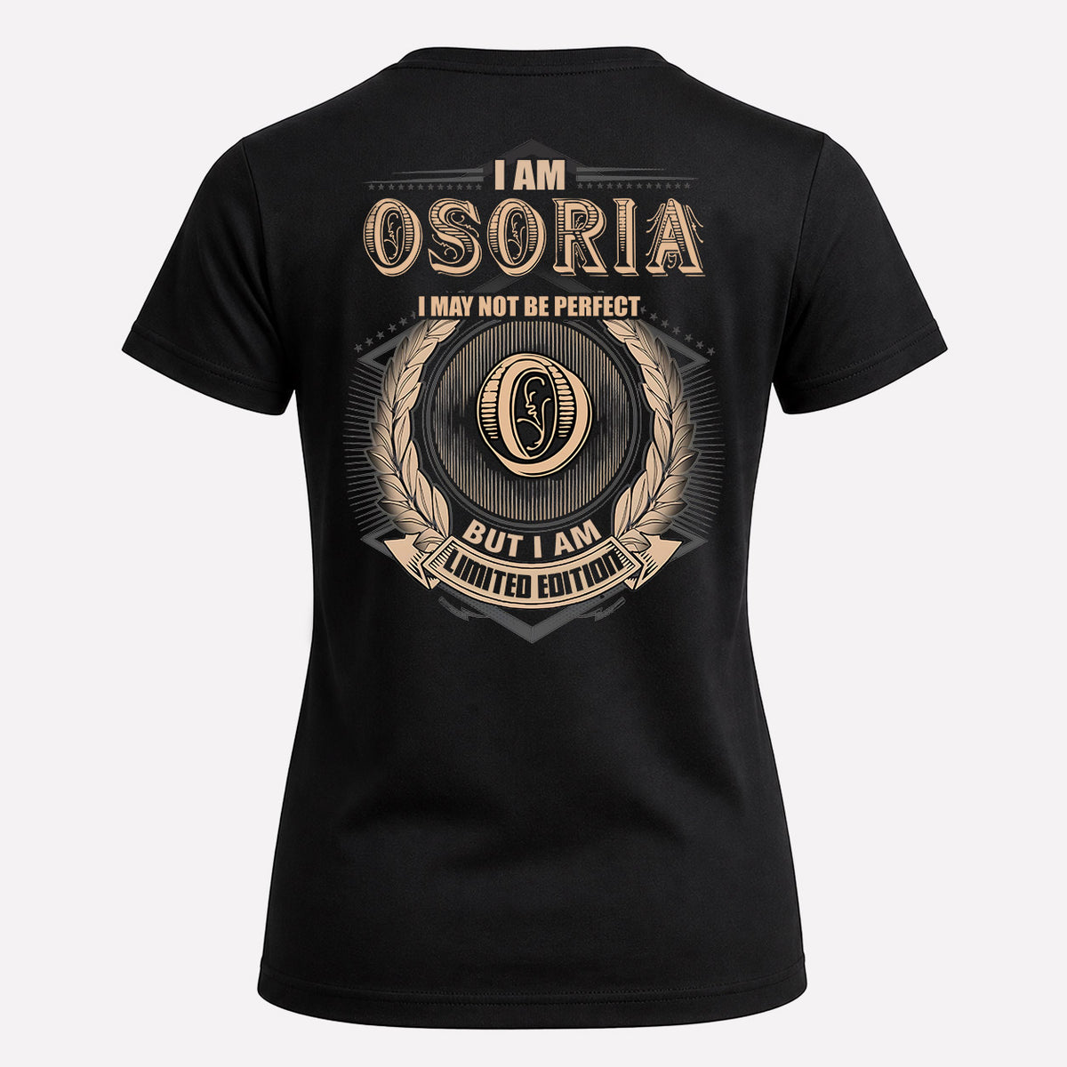 OSORIA 2K-101–Personalized Name Quote Apparel “I Am NAME May Not Be Perfect But I Am Limited Edition”