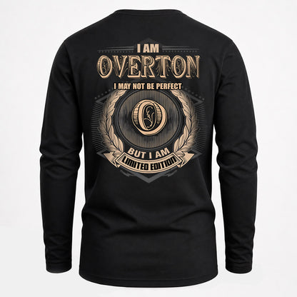 OVERTON 2K-101–Personalized Name Quote Apparel “I Am NAME May Not Be Perfect But I Am Limited Edition”