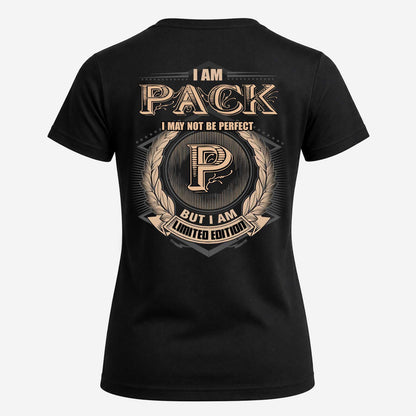 PACK 2K-101–Personalized Name Quote Apparel “I Am NAME May Not Be Perfect But I Am Limited Edition”
