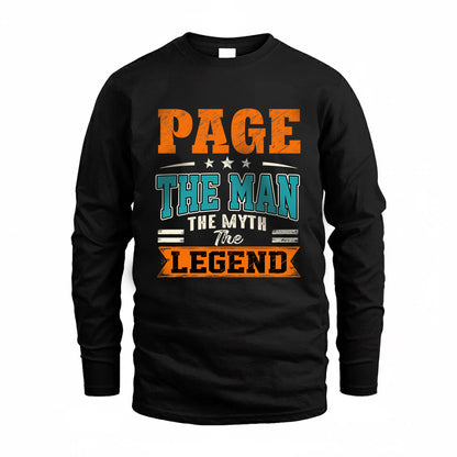PAGE HH F007 The Man The Myth The Legend Personalized Shirt – Gift for Men